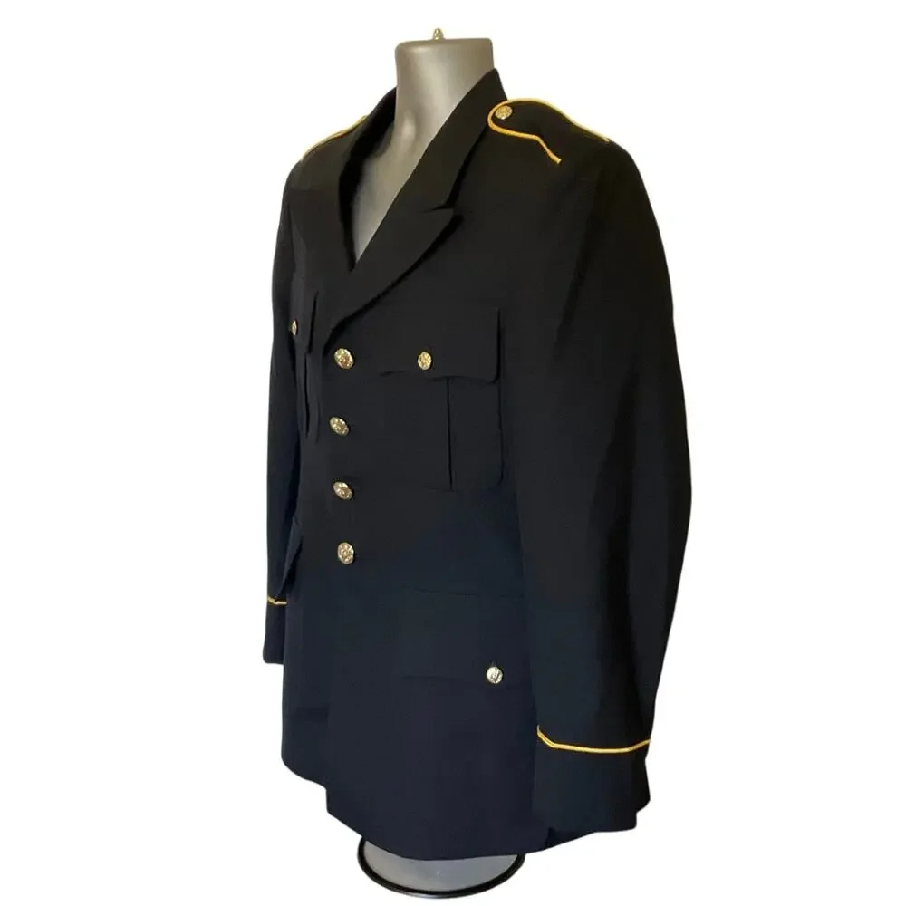 US Army Dress Blue Coat 40SC DeRossi & Son Wool Blend Military Uniform Jacket
